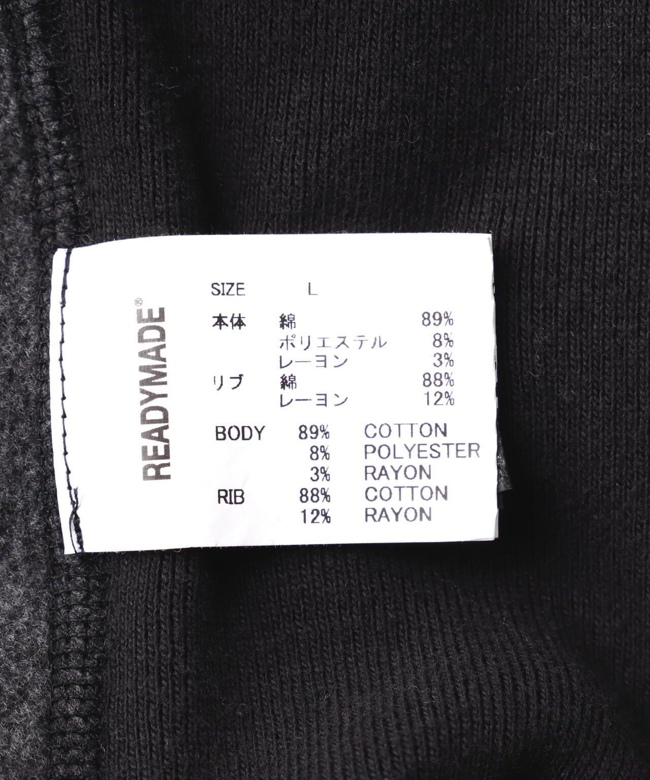 READYMADE/紅色標誌連帽衛衣/黑色