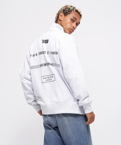 STENCIL STAND ZIP SWEAT "HAT IN THE RING" / 印花立領拉鍊衛衣 "戒指中的帽子"