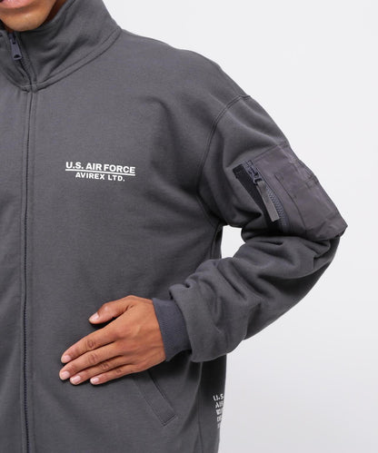 STENCIL STAND ZIP SWEAT "HAT IN THE RING" / 印花立領拉鍊衛衣 "戒指中的帽子"