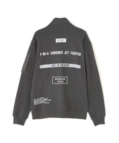 STENCIL STAND ZIP SWEAT "HAT IN THE RING" / 印花立領拉鍊衛衣 "戒指中的帽子"