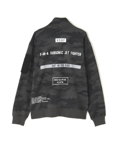 STENCIL STAND ZIP SWEAT "HAT IN THE RING" / 印花立領拉鍊衛衣 "戒指中的帽子"