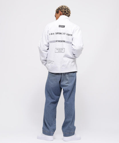 STENCIL STAND ZIP SWEAT "HAT IN THE RING" / 印花立領拉鍊衛衣 "戒指中的帽子"