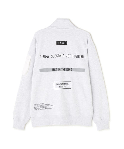 STENCIL STAND ZIP SWEAT "HAT IN THE RING" / 印花立領拉鍊衛衣 "戒指中的帽子"