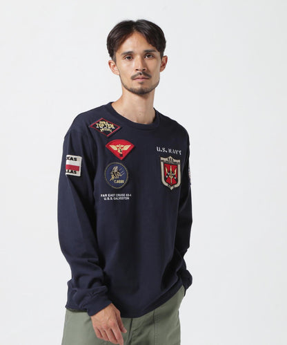 《&DEPOT限定》TOP GUN PATCHED 長袖 T恤 / Top Gun 貼片 長袖 T恤 / AVIREX