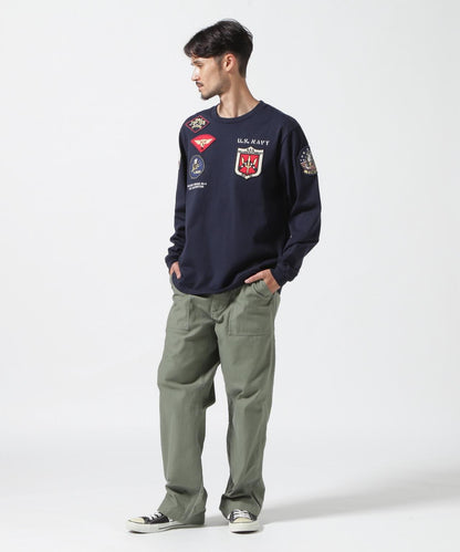 《&DEPOT限定》TOP GUN PATCHED 長袖 T恤 / Top Gun 貼片 長袖 T恤 / AVIREX