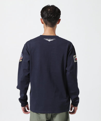 《&DEPOT限定》TOP GUN PATCHED 長袖 T恤 / Top Gun 貼片 長袖 T恤 / AVIREX
