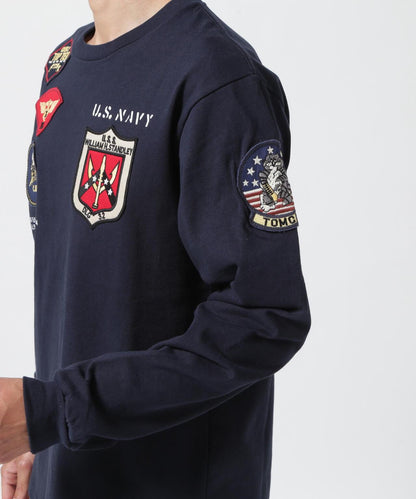 《&DEPOT限定》TOP GUN PATCHED 長袖 T恤 / Top Gun 貼片 長袖 T恤 / AVIREX