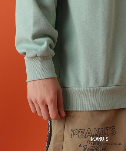 《AVIREX × 《PEANUTS》飛行員頭像印花圓領衛衣 / 圓領衛衣