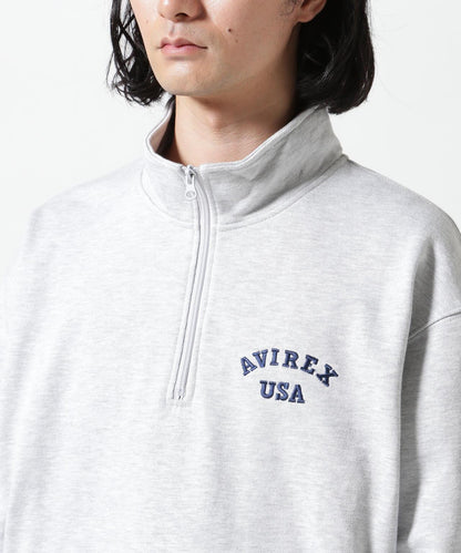 《&DEPOT限定》ASTAR HALFZIP SWEAT / A星 半拉鍊衛衣 / AVIREX / 阿維雷克斯