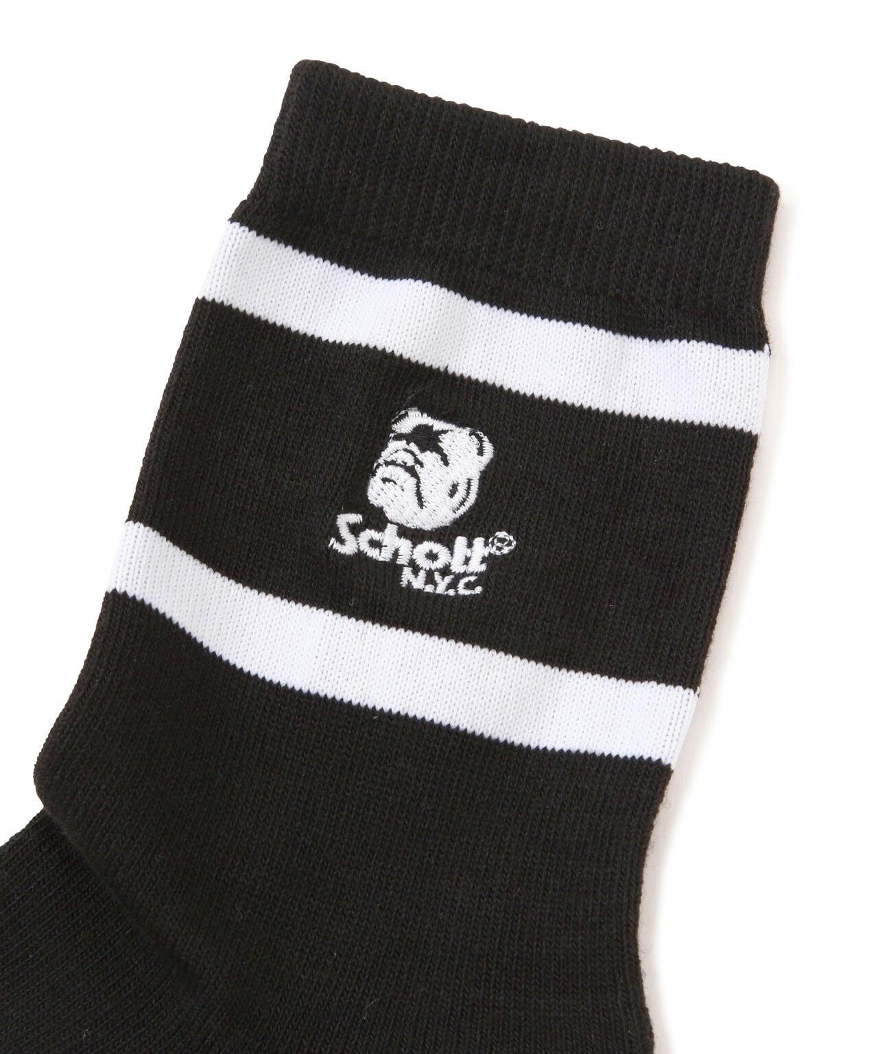 直營限定/HIGT-SOCKS STENCIL BULLDOG/印花牛頭犬高筒襪