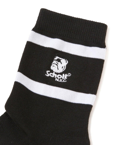 直營限定/HIGT-SOCKS STENCIL BULLDOG/印花牛頭犬高筒襪
