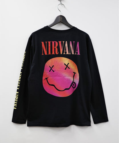 NIRVANA/涅槃 漸變笑臉 長袖T恤 襯衫