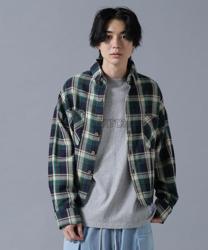 【&DEPOT限定】感謝您/棉法蘭絨格子襯衫