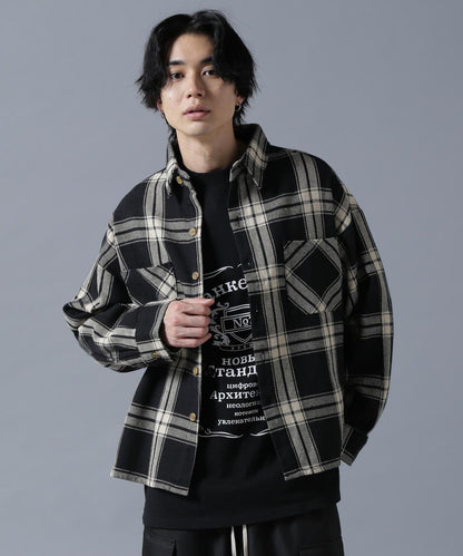 【&DEPOT限定】感謝您/棉法蘭絨格子襯衫