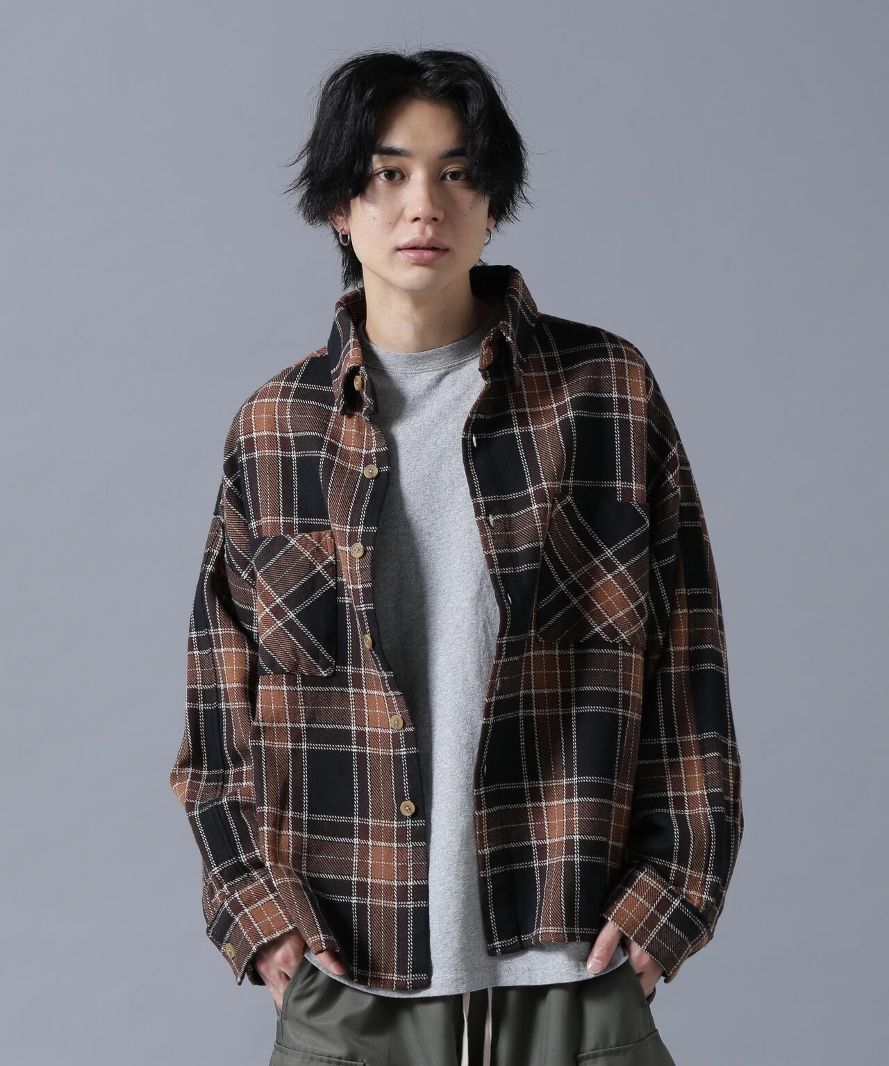 【&DEPOT限定】感謝您/棉法蘭絨格子襯衫