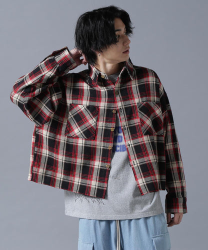 【&DEPOT限定】感謝您/棉法蘭絨格子襯衫