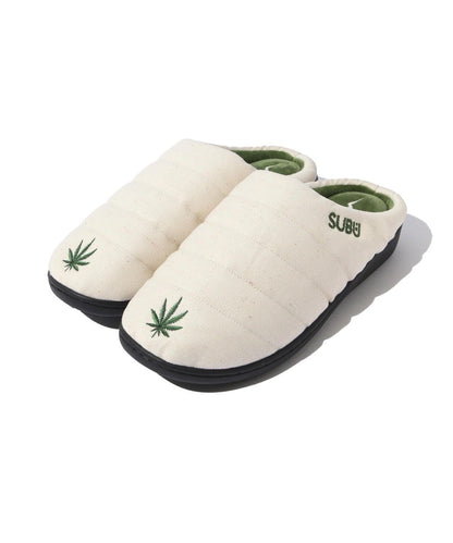 SUBU x MANASTASH/大麻斜紋繡花涼鞋