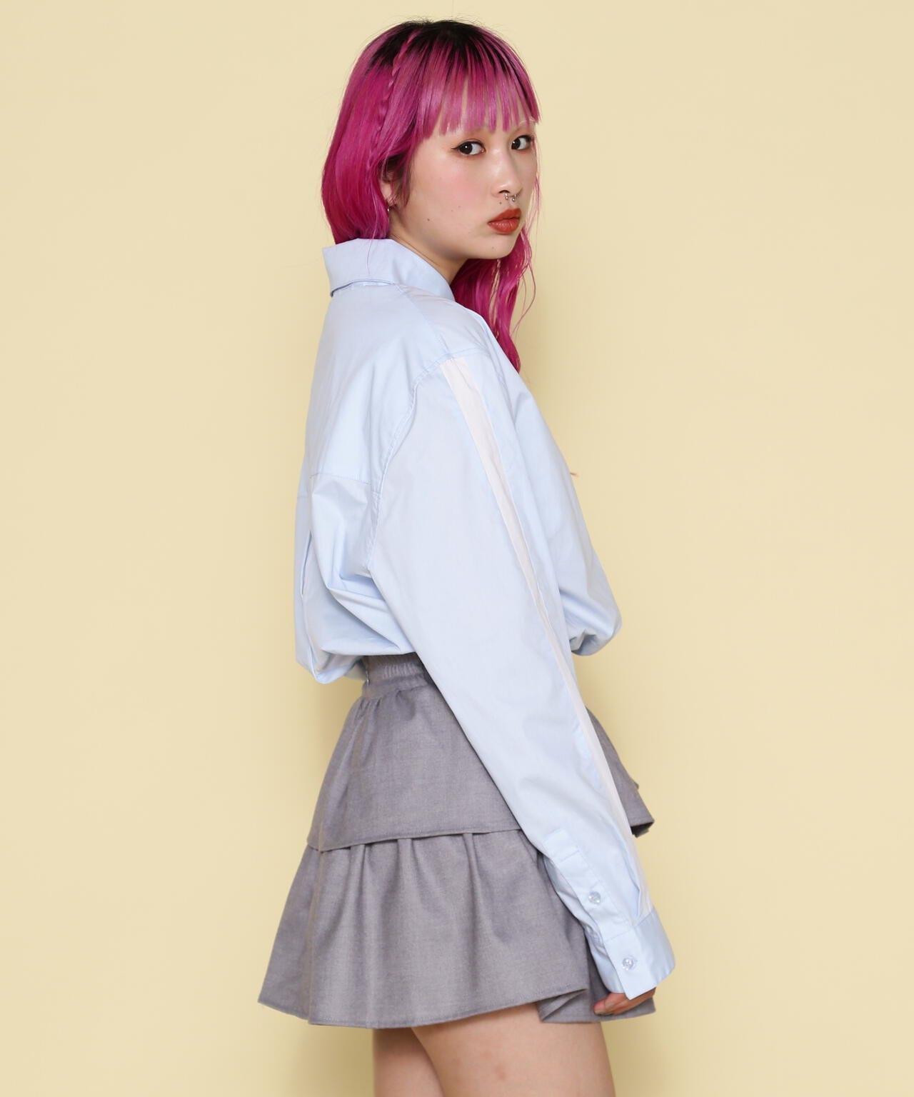 NORA/諾拉/袖線寬鬆襯衫