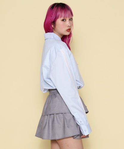 NORA/諾拉/袖線寬鬆襯衫