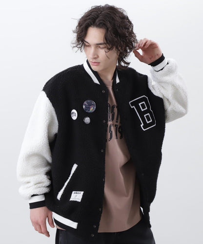 億萬富翁《空氣》E 男孩俱樂部/蟒蛇校服夾克帶徽章