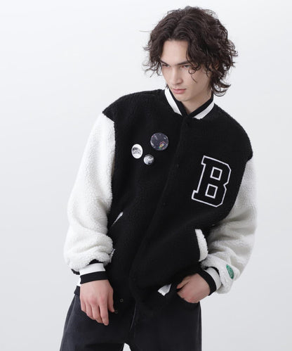 億萬富翁《空氣》E 男孩俱樂部/蟒蛇校服夾克帶徽章