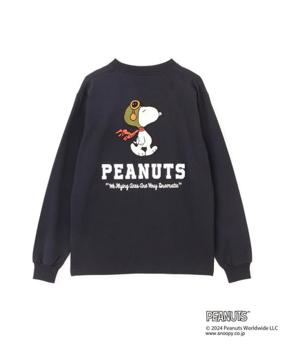 《AVIREX × 《PEANUTS》長袖T恤 "飛行王牌"