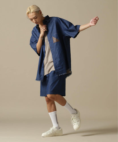 【&DEPOT限定】白色貓頭鷹牛仔短褲