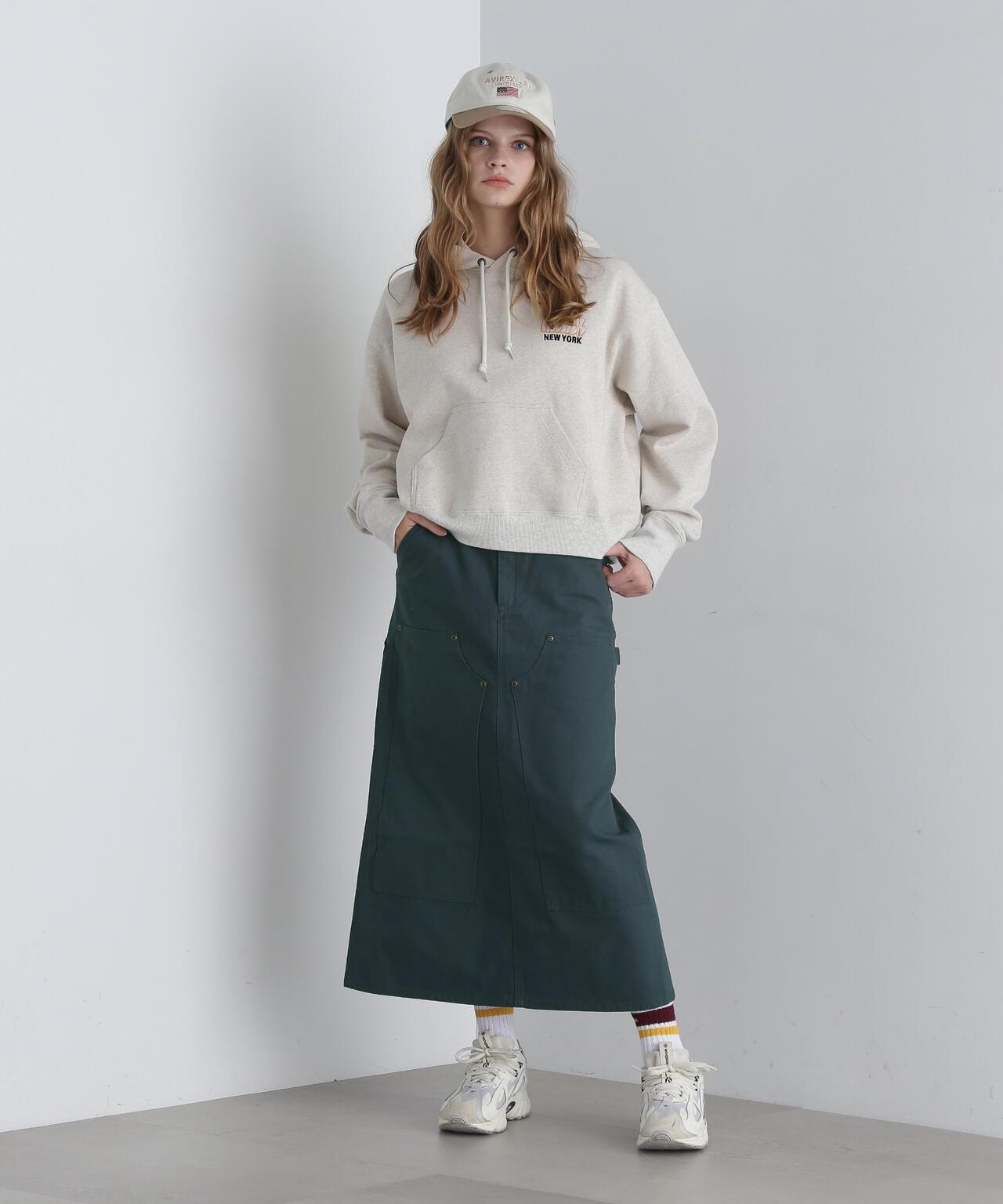 《AVIREX × UNIVERSAL OVERALL》雙膝工裝裙 / 雙膝工裝