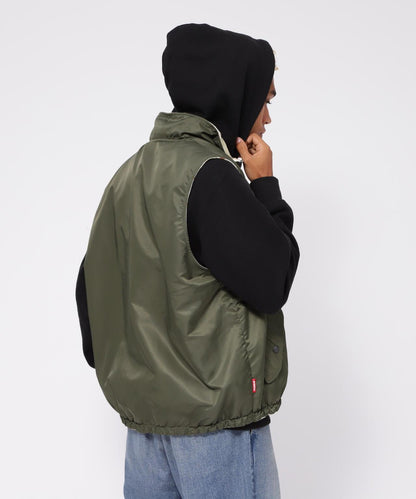 《直營店限定》可逆式迷彩羊毛背心 / 可逆式羊毛