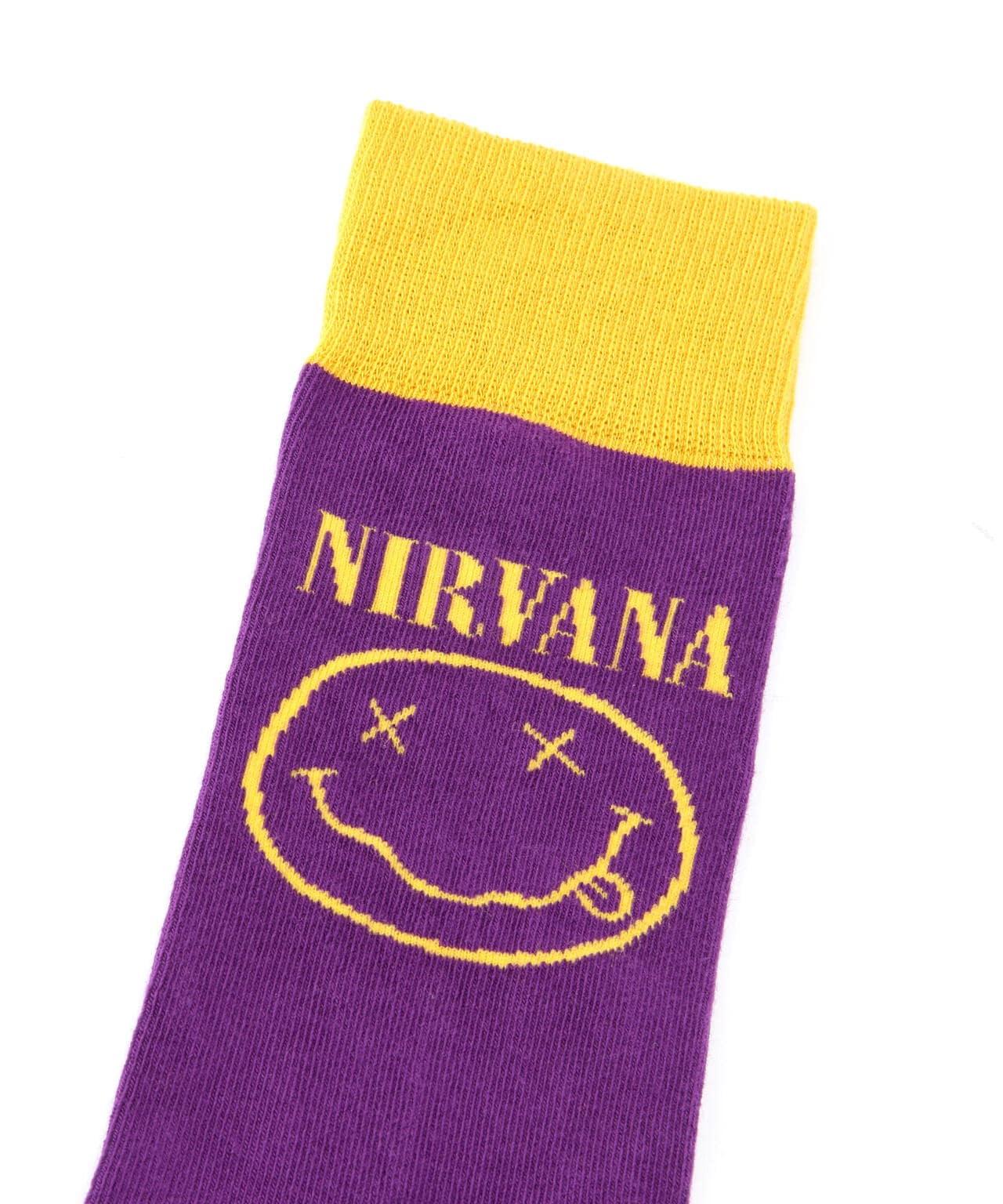 NIRVANA/尼爾瓦納 黃色笑臉襪子 棉襪