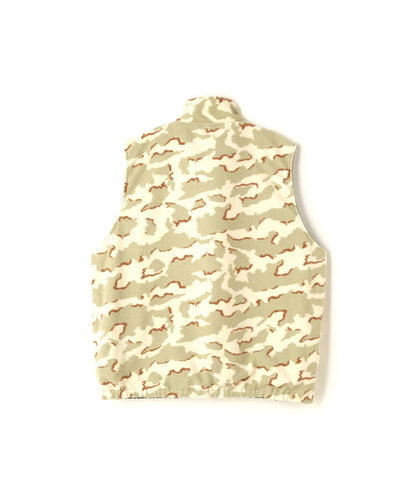 《直營店限定》可逆式迷彩羊毛背心 / 可逆式羊毛