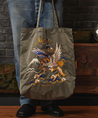 《直營店限定》日式刺繡托特包
