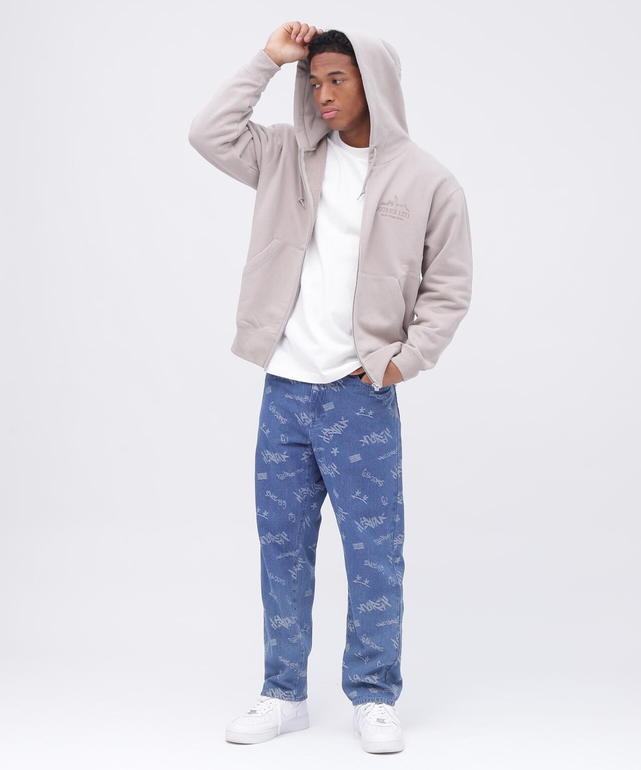 VARSITY LOGO ZIP SWEAT PARKA NYC / 高校隊標拉鍊衛衣連帽外套