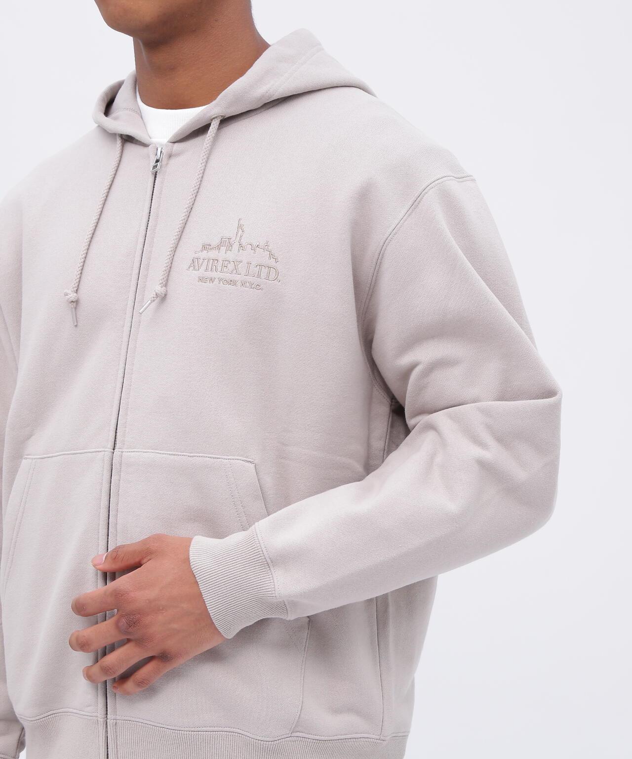 VARSITY LOGO ZIP SWEAT PARKA NYC / 高校隊標拉鍊衛衣連帽外套