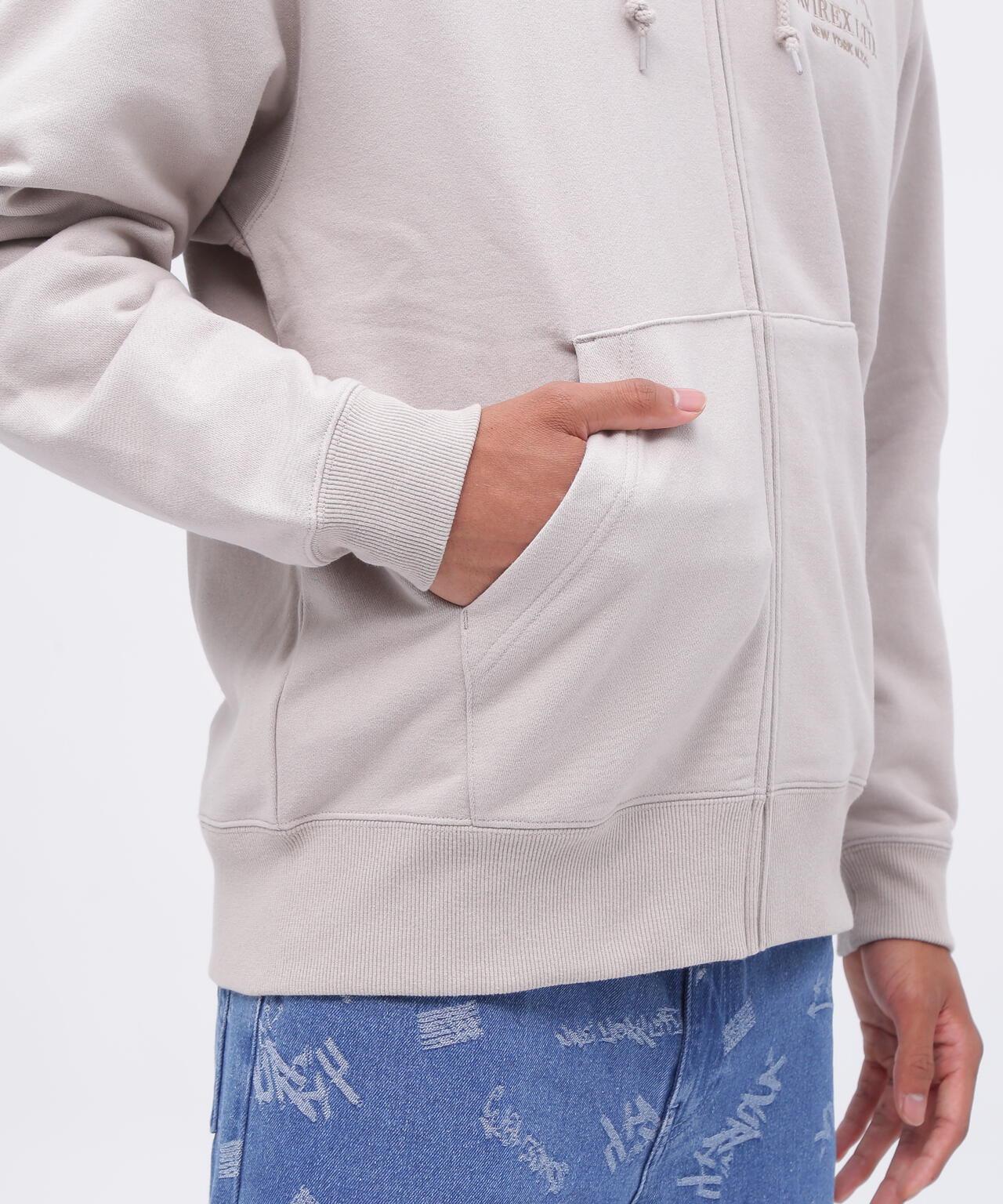 VARSITY LOGO ZIP SWEAT PARKA NYC / 高校隊標拉鍊衛衣連帽外套