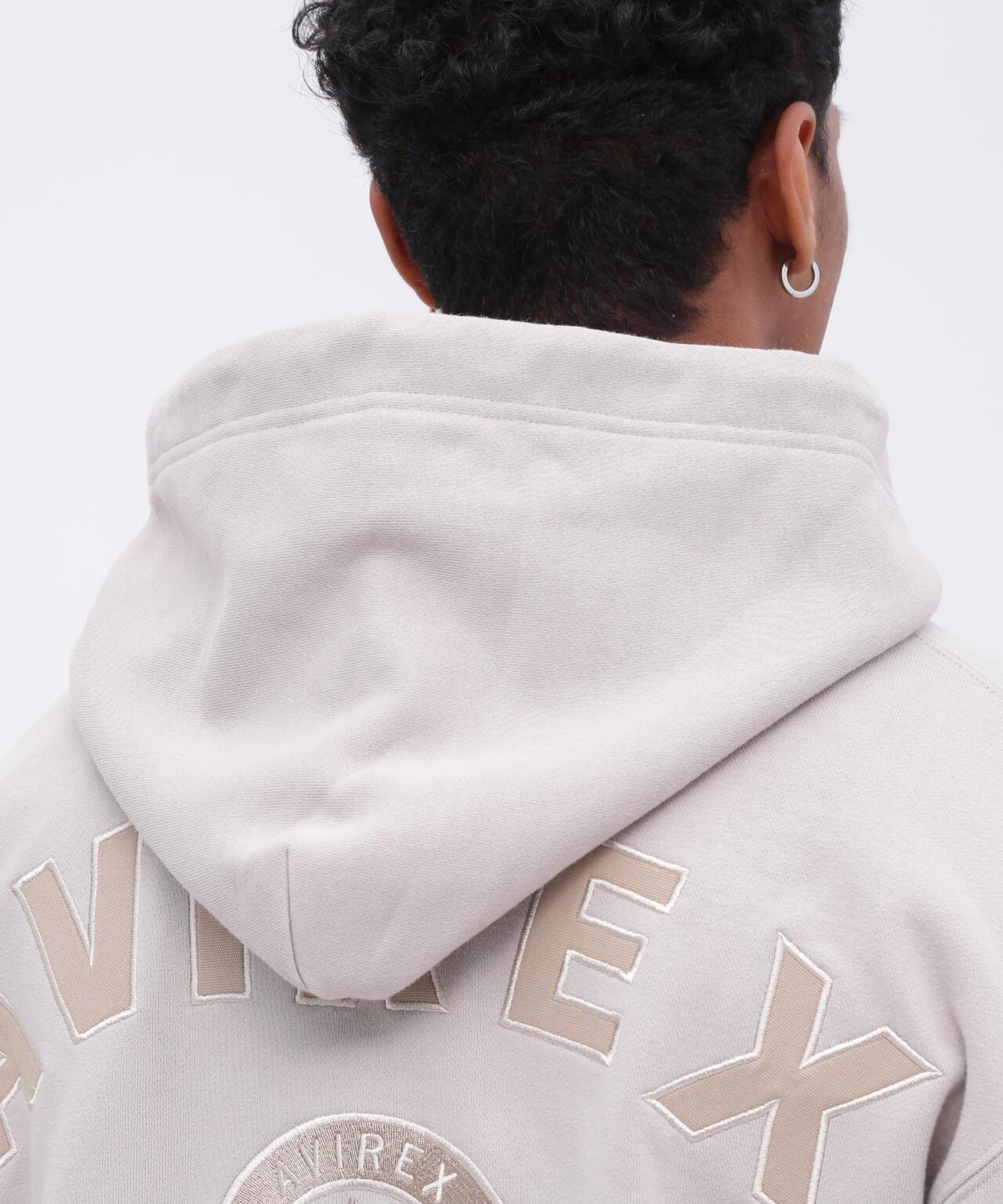 VARSITY LOGO ZIP SWEAT PARKA NYC / 高校隊標拉鍊衛衣連帽外套