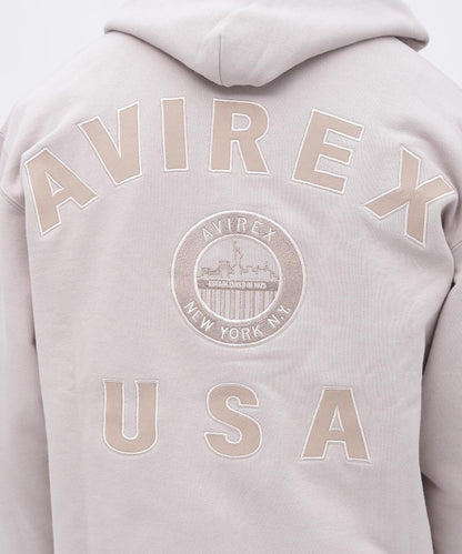 VARSITY LOGO ZIP SWEAT PARKA NYC / 高校隊標拉鍊衛衣連帽外套