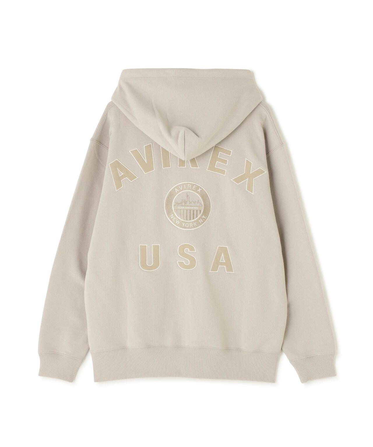 VARSITY LOGO ZIP SWEAT PARKA NYC / 高校隊標拉鍊衛衣連帽外套