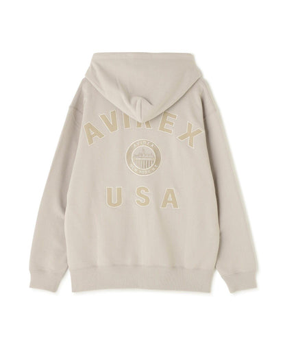 VARSITY LOGO ZIP SWEAT PARKA NYC / 高校隊標拉鍊衛衣連帽外套