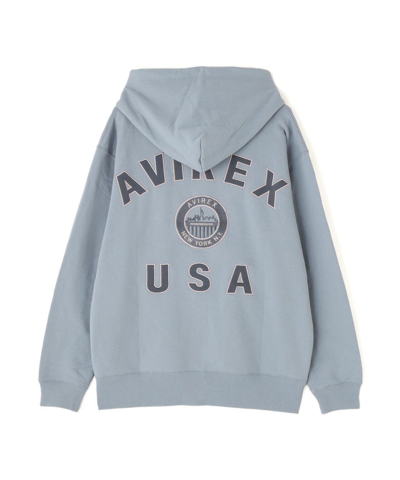 VARSITY LOGO ZIP SWEAT PARKA NYC / 高校隊標拉鍊衛衣連帽外套