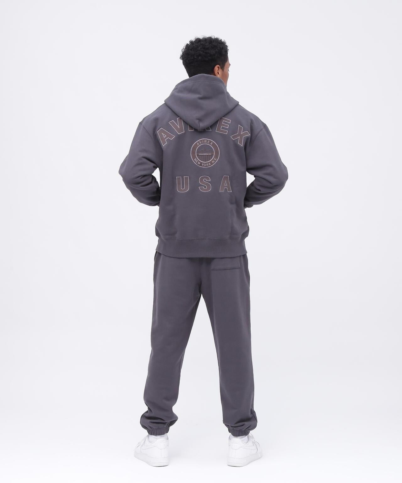 VARSITY LOGO ZIP SWEAT PARKA NYC / 高校隊標拉鍊衛衣連帽外套