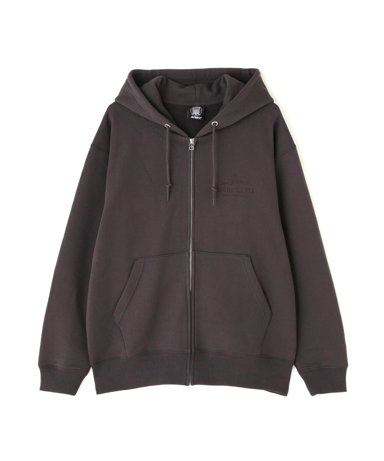 VARSITY LOGO ZIP SWEAT PARKA NYC / 高校隊標拉鍊衛衣連帽外套