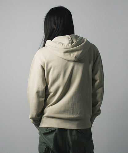 《日常》淡褪色拉鍊開衫連帽外套