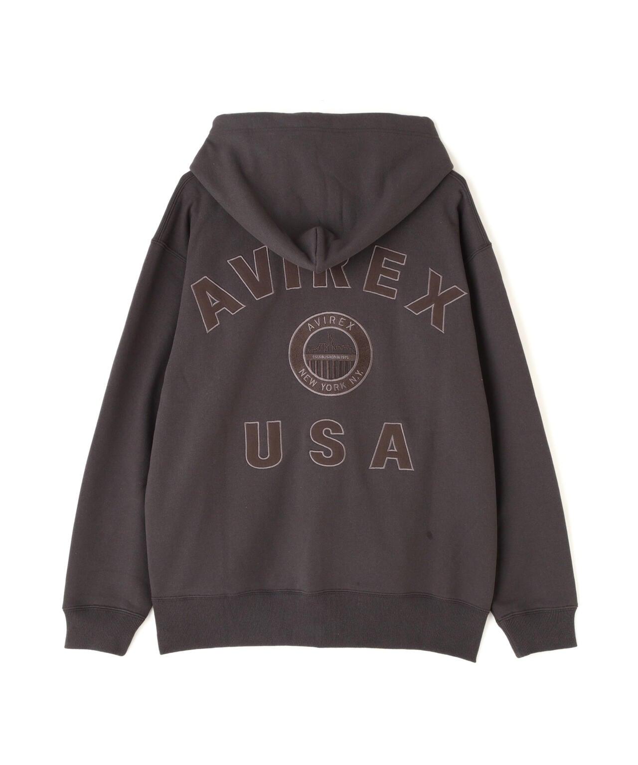VARSITY LOGO ZIP SWEAT PARKA NYC / 高校隊標拉鍊衛衣連帽外套