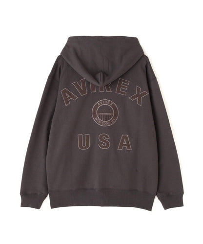 VARSITY LOGO ZIP SWEAT PARKA NYC / 高校隊標拉鍊衛衣連帽外套