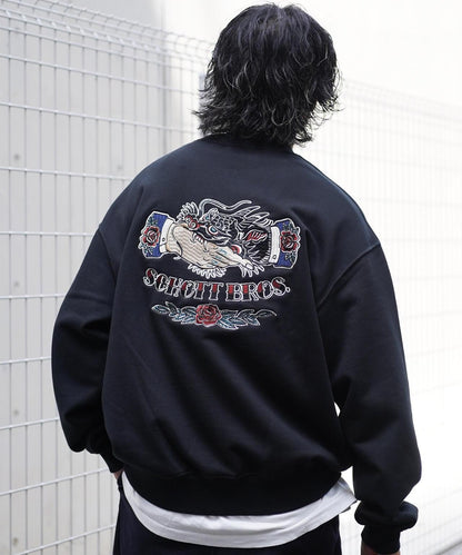 CREW領圓領衛衣 握手龍