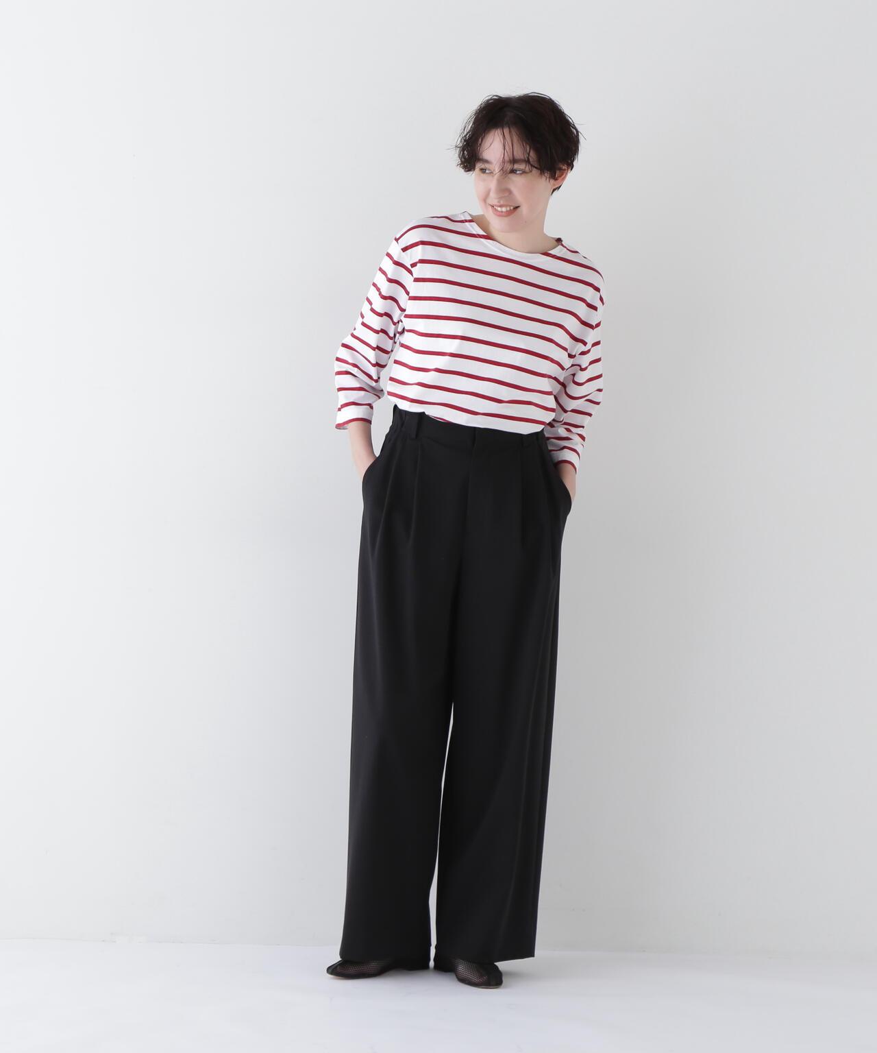 【福田麻琴女士聯名款】棉尼龍平紋ST折褶褲