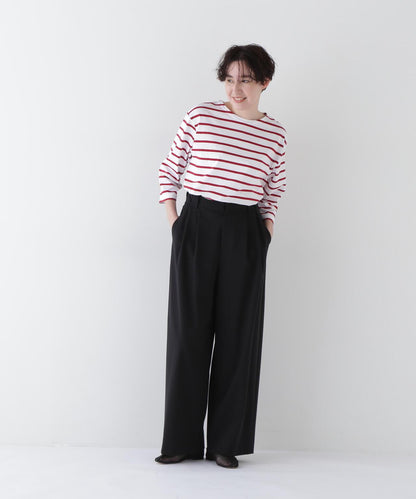 【福田麻琴女士聯名款】棉尼龍平紋ST折褶褲