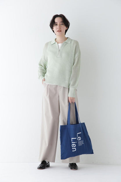 【限定尺碼】P纖維麻拼棉平紋彈力半寬鬆長褲