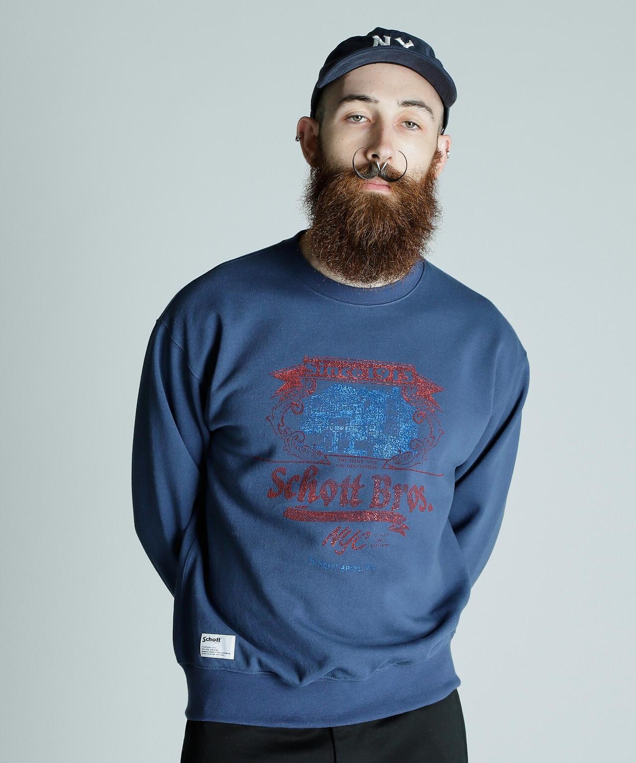 CREW SWEAT Schott FACTORY/圓領衛衣 肖特工廠